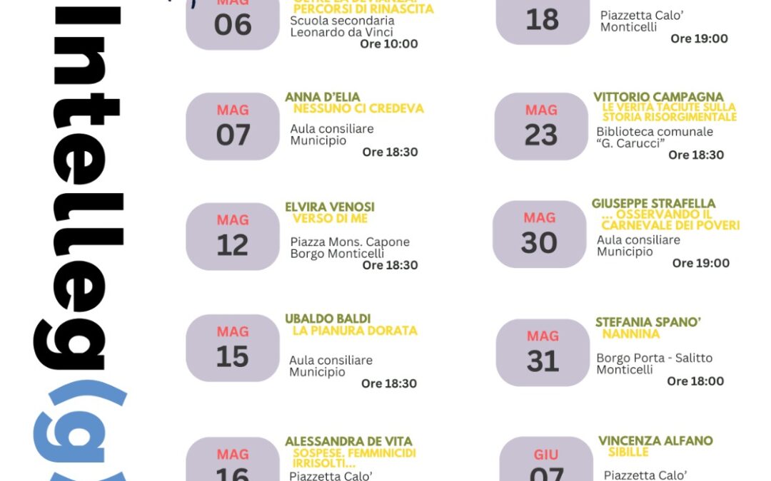 OLEVANO SUL TUSCIANO, GLI ULTIMI APPUNTAMENTI PER LA SECONDA EDIZIONE DEL MAGGIO DEI LIBRI