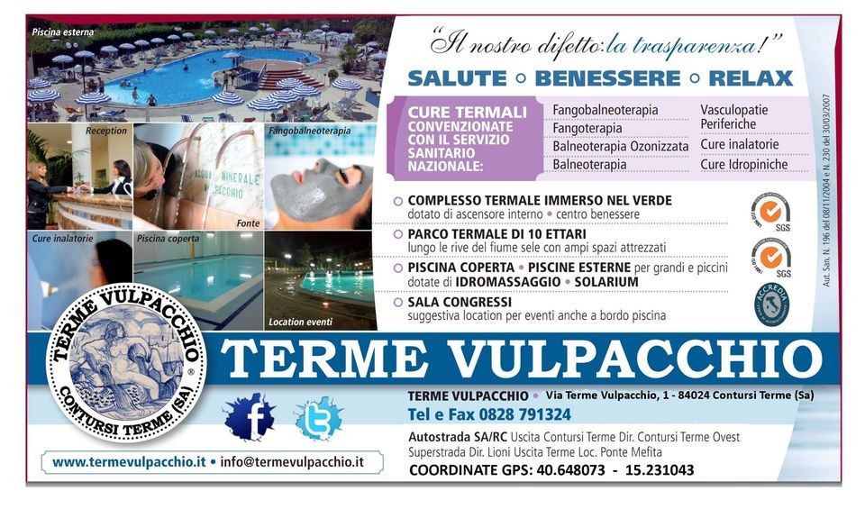 SALUTE, RELAX E BENESSERE ALLE “TERME VULPACCHIO”