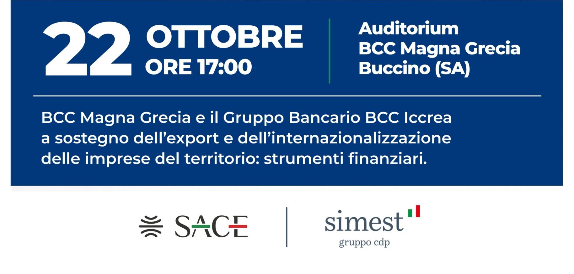 Convegno “Export e Internazionalizzazione delle Imprese” – 22 ottobre 2026